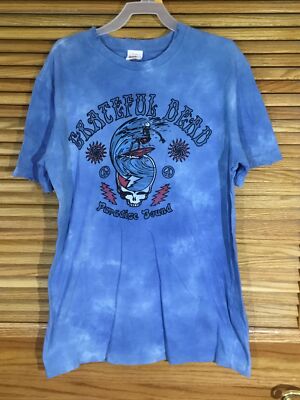Grateful Dead Mens Size XS Blue Paradise Bound Crew Neck T