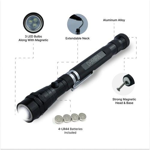 Gift Magnetic Pickup Tool  17–57cm Telescopic Rod with 22mm Magnet & Torch Light - Picture 4 of 6