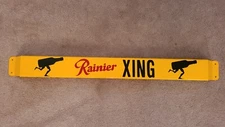 33'' Door push bar Rainier beer Antique vintage Advertising sign