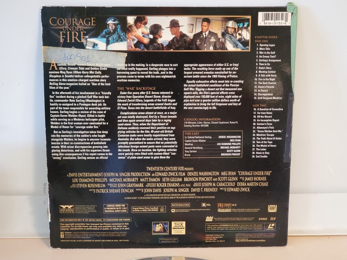 Laserdisc Movie - COURAGE UNDER FIRE - Denzel Washington