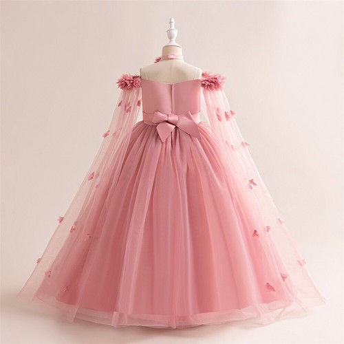 Formal Bridemaid Girls Evening Elegant Tulle Princess Wedding Party Dresses Prom - Picture 6 of 29