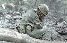 WW2 Picture Photo 1944 Peleliu US Soldier Desolated After Japanese Attack 4228