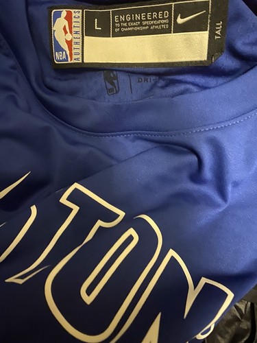 Nike 2020 Detroit Pistons Team Issue Warm Up Jersey (AV0960-495) Size: L Tall - Picture 3 of 4