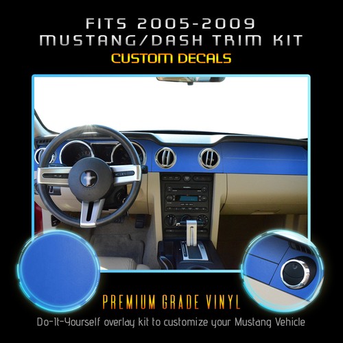 For 2005-2009 Ford Mustang Interior Dash Trim Overlay Precut Vinyl - Flat Matte - Bild 7 von 18