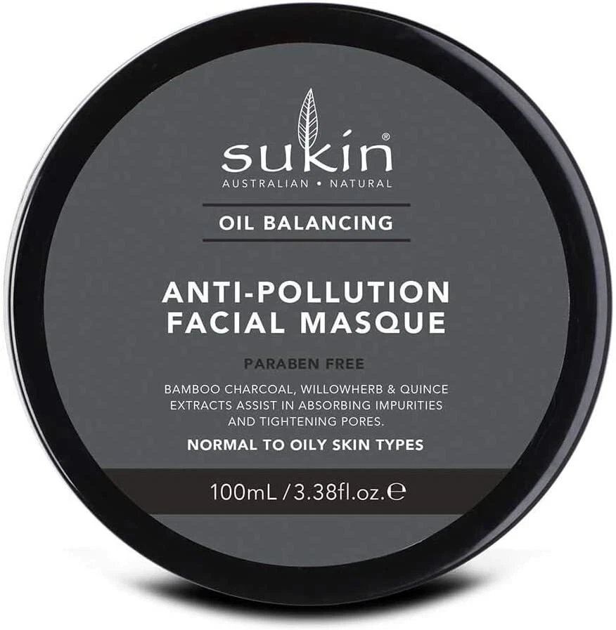 Oil Balancing Charcoal Blackhead Remover Facial Mask Sukin Anti Pollution 100ml - Image 3 of 4