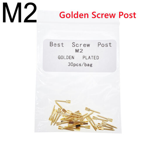 30 Pcs Dental Screw Post Plated 24K Gold Conical Refill For Root Canal 20 Sizes - Picture 32 of 46