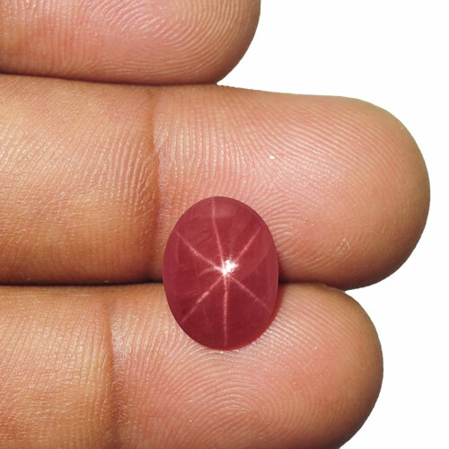 Rubí estrella vietnamita con certificación IGI 7,12 quilates natural sin tratar rojo rosado vivo - Imagen 3 de 4