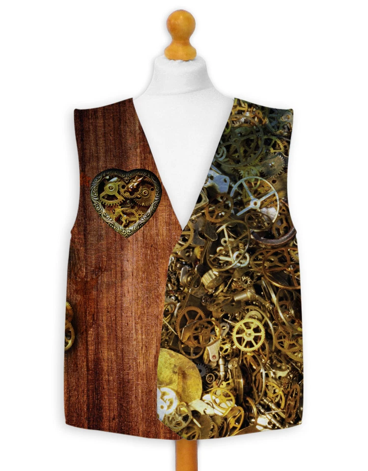 BRITISH MADE GIFTS Steam Punk Design - Novelty Costume Fancy Dress Waistcoat (4 sizes available)