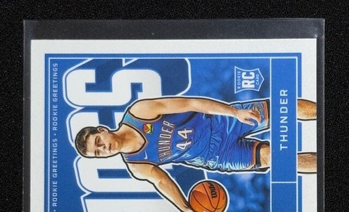 2024-25 Panini NBA Hoops - Rookie Greetings #291 Nikola Topic (RC) OKC THUNDER - Picture 2 of 4