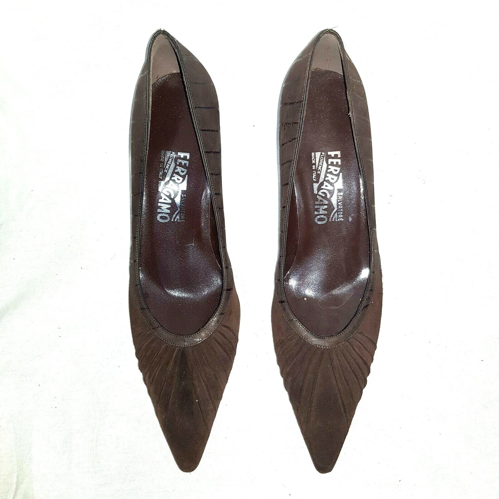 Salvatore Ferragamo Womens Brown Brown Brown Suede Leather Pointed Kitten Heel Pumps Sz 9 2A 2ce6e1 Salvatore Ferragamo Womens Brown Brown Brown Suede Leather Pointed Kitten Heel Pumps Sz 9 2A 2ce6e1