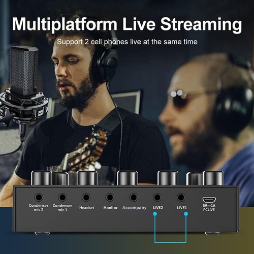Audio Mischpult Konsole Verstärker USB DJ Live Mixer Studio Bluetooth 5.0 DHL - Bild 17 von 24