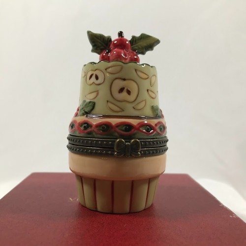 Villeroy & Boch 1748 Apple Pie Festive Memories Hinged Trinket Box W/ Orig Box - Picture 2 of 22
