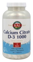 Kal - Calcium Citrate D3 1000 Mg. - 180 Tablets on sale Kal - Calcium Citrate D3 1000 Mg. - 180 Tablets on sale