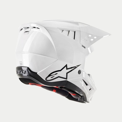 Alpinestars 2025 Supertech SM5 Solid White Gloss Motocross Helmet MX Quad Enduro - Picture 4 of 4