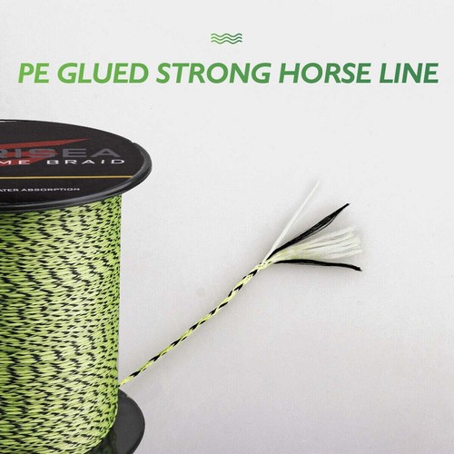 Dorisea 4/8 Strands 100M-2000M PE Fluorescent Green&Black Braided Fishing Line - Picture 3 of 16
