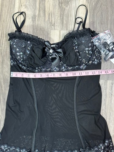 Sexy schwarze Dessous plus 1x / 2x Coquette schwarz transparent Babypuppe feminin - Bild 12 von 13