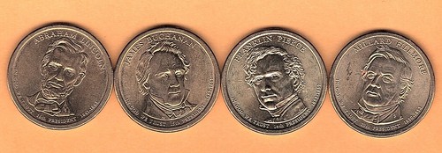 Presidential 4 Dollar Münzen, 2010 Set 4, Mint D, siehe Beschreibung.