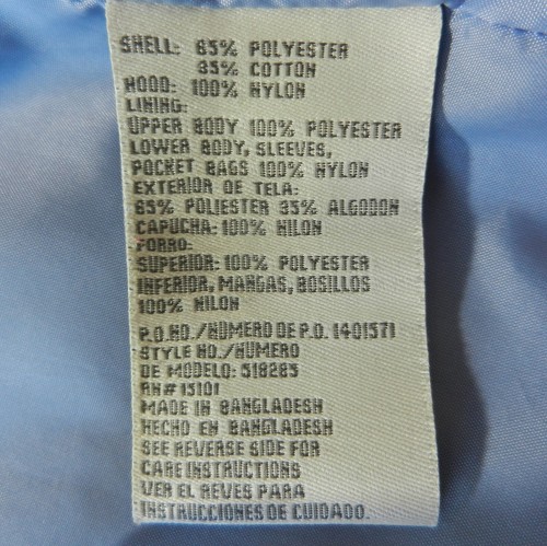 Weather Tamer vintage women's navy full-zip & snap hooded rain coat Size Small - Picture 9 of 17