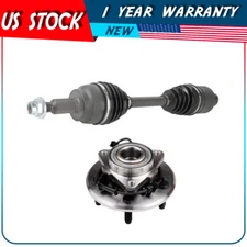 1X Front CV Axle Shaft & Wheel Bearing Hub For 2006 2007-2008 Dodge Ram 1500 4WD