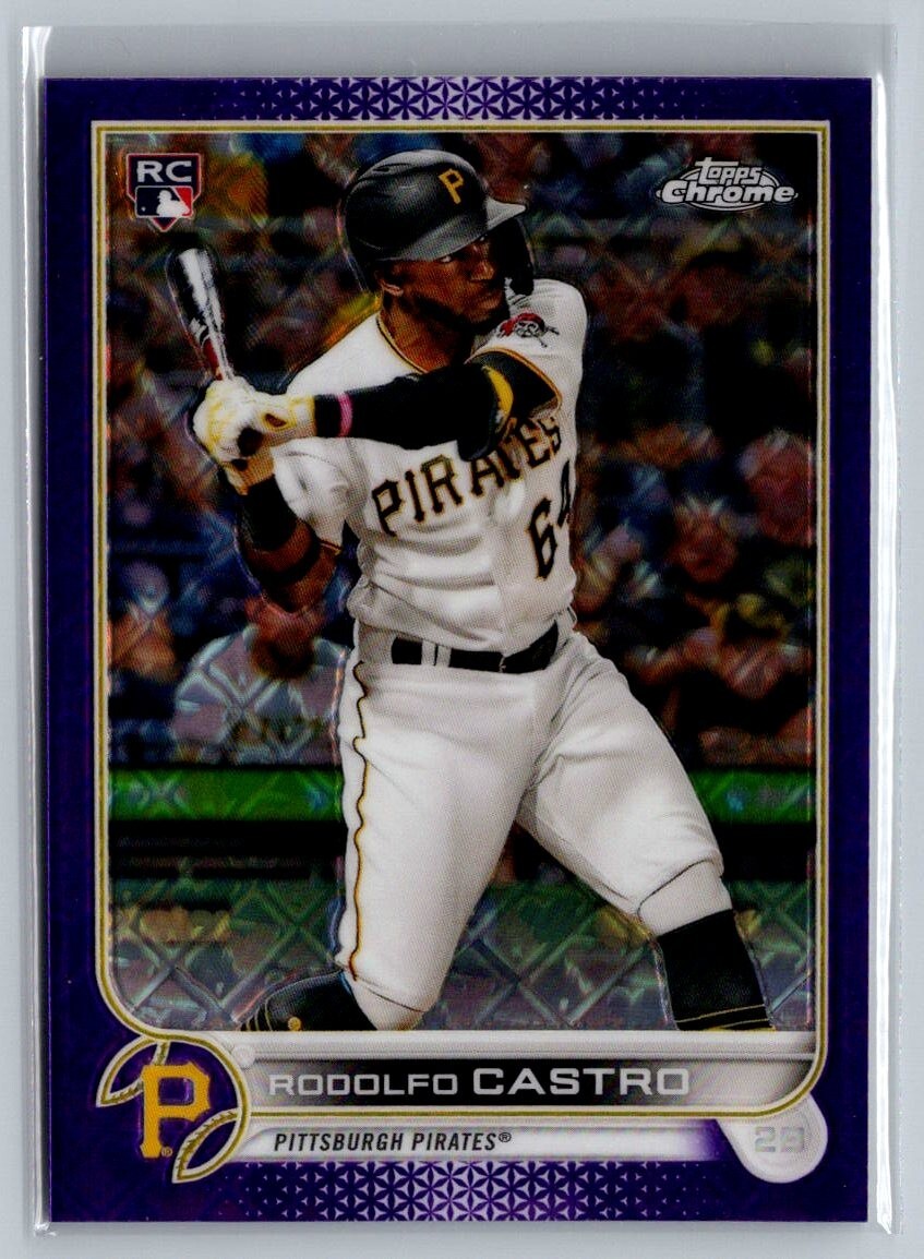 2022 Topps Chrome Logofractor Rodolfo Castro #43 Purple Refractor #'d /250 RC