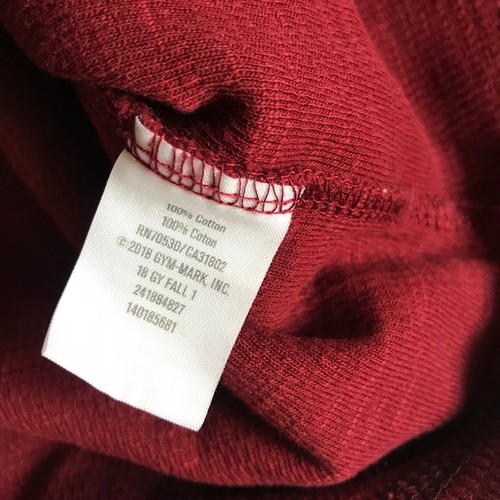 Gymboree Waffle Maglia Termica L/S Camicia Ragazzo Taglia M (7-8) Rosso Marrone Borgogna Usato in Ottime Condizioni - Foto 3 di 6