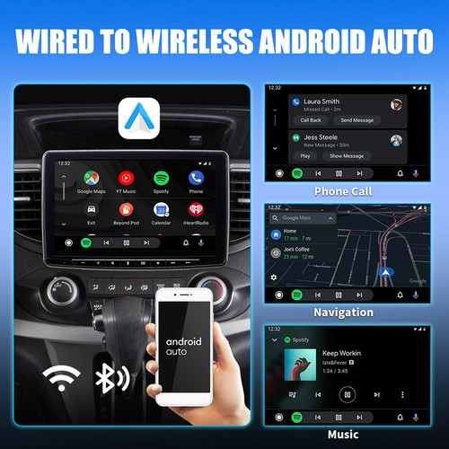 2 in 1 Wireless CarPlay Dongle Wireless Android Adattatore Auto AI Smart Box 2025 - Foto 3 di 17