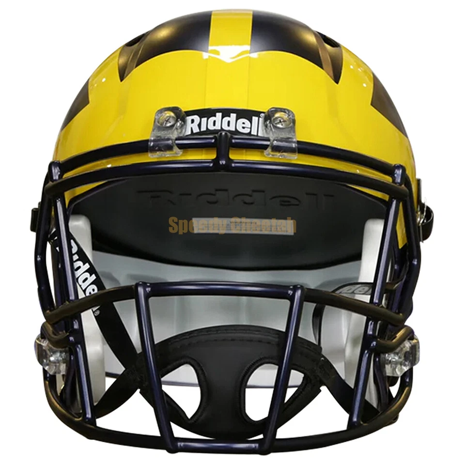 Casco de fútbol americano réplica tamaño completo Michigan Wolverines Riddell Speed Foto 2 de 4