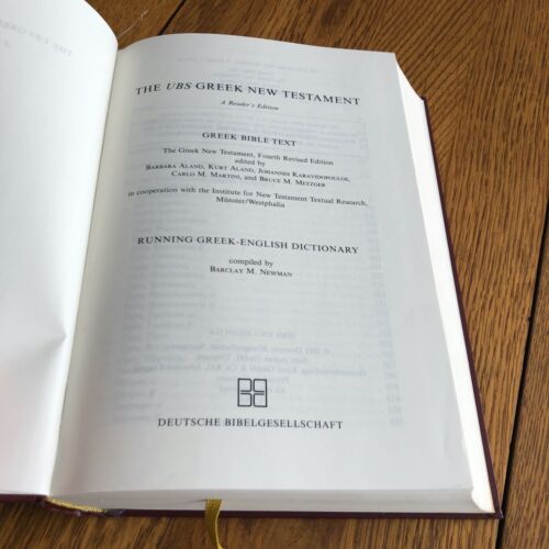 The UBS Greek New Testament Reader's Edition Hardcover - Picture 7 of 15