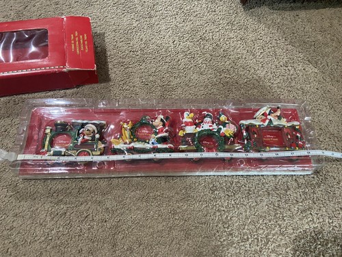 Disney Store Candy Cane Christmas 2000 Train Photo Frame Set Of 4 Free Standing - Picture 10 of 11