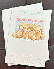 Teddy Bears Happy Birthday Greeting Card w/ Envelope
