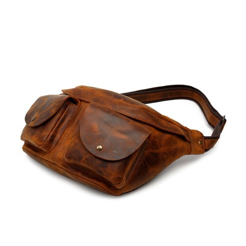 Bandolera bandolera de cuero vintage para hombre de gran capacidad informal bolso de pecho - Imagen 22 de 34