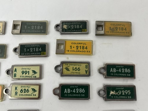 Lot: 44 Disabled American Veterans Mini Colorado License Plates 1949 50’s 60’s - Picture 3 of 13