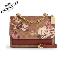 🔥NWT COACH Klare Crossbody Bag In Signature Canvas With Rose Print RP $398