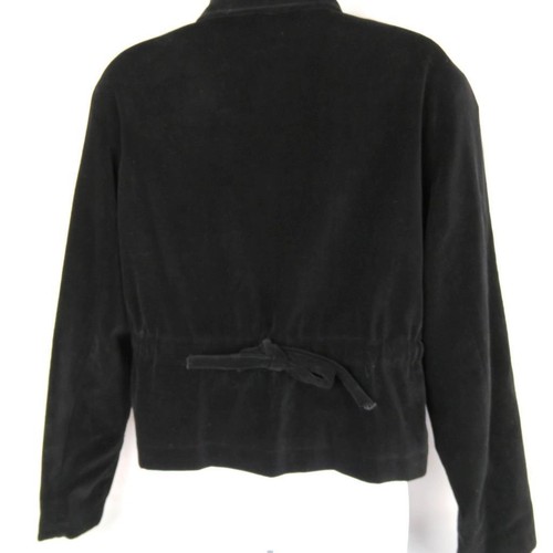 Jay Jacobs Jacke Damen Gr. 7/8 Baumwollmischung Velours schwarz Knopfleiste gefüttert Vintage - Bild 2 von 3