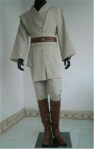 Star Wars Obi Wan Kenobi Jedi Master Cosplay Costume Cloak Tunic Robe Outfit Set - Picture 4 of 11