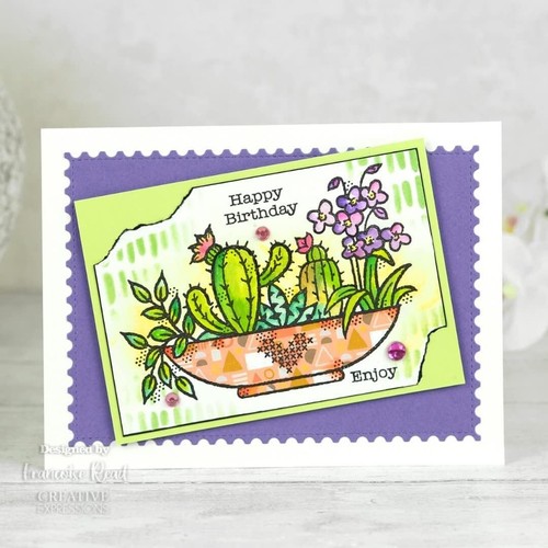 NEW Woodware Craft Collection Clear Stamp Set - Plant Display - Picture 3 of 4
