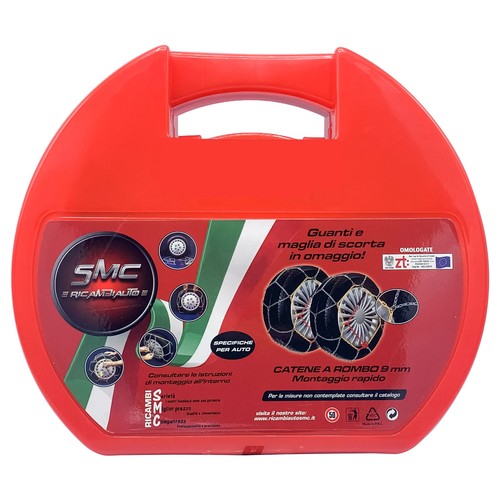 CATENE DA NEVE OMOLOGATE O-NORM TUV SMC 9mm PER PNEUMATICI GOMME 225/55 R 18 - Foto 1 di 7