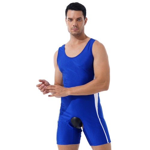 Herren Einteiler Schlafanzug Bodysuit Nachtwäsche Jockstrap Erwachsene Dessous - Bild 18 von 33