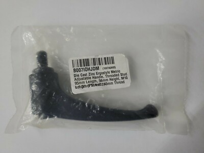 M6x30mm Male Threaded Lathe Machine Metal Adjustable Handle Lever Grip Black x 5