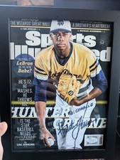 Cincinnati Reds Hunter Greene Signed Sports Illustrated Framed JSA 
