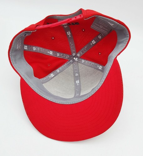9Fifty New Era New England Patriots Snapback Hat Cap Rare Fabric Red Excellent!! - Picture 5 of 9