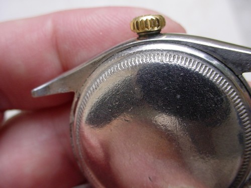 RARE 14K/SS Rolex Big Bubbleback Ovettone 6305, 36 mm, 1953 Mfg. - Picture 6 of 10