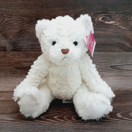 Plush Teddy Bear 10" White Soft Stuffed Animal NEW - Picture 1 of 14