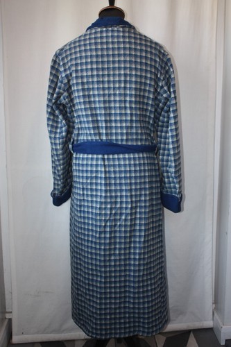 Vestaglia vintage anni 50 Holmwood Wrap British lana panno blu 42" revival - Foto 14 di 24