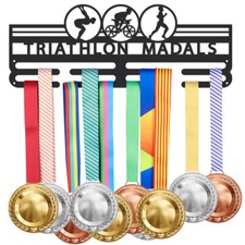 1set Iron Medal Holder Frame Medals Display Hanger Rack 2 Lines with Screws