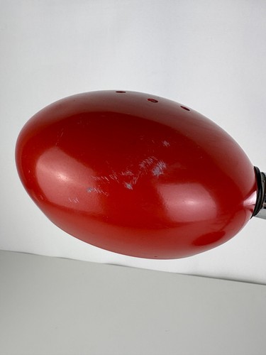 Lampe de Bureau Col de Cygne Flexible Rouge et Chrome en Métal Laqué Vintage, 80 - Picture 18 of 24