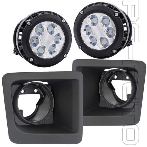Fit 2014 2015 GMC Sierra 1500 Fog Lights w/ Bezels & 6000K Built-in LED Upgraded - Picture 1 of 6