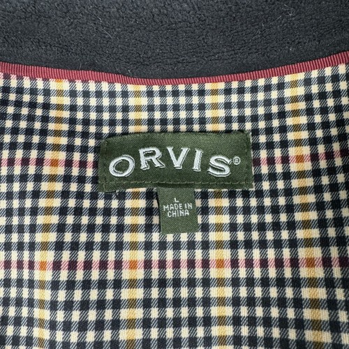Orvis Jacket Men's Large Black 100% Wool Long Sleeve Full Zip Hunting Sweater - Picture 10 of 24