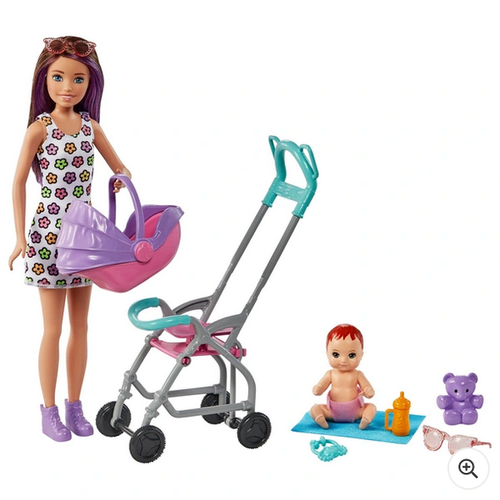 Barbie Skipper Babysitter Kinderwagen und 2 Puppen Spielset - Bild 24 von 24