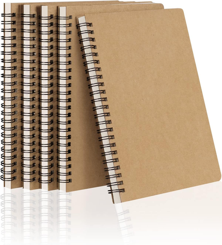Spiral Notebooks A5 Lined 5Pcs College Ruled Journals Bulk Thick Paper for Work, - Picture 8 of 12